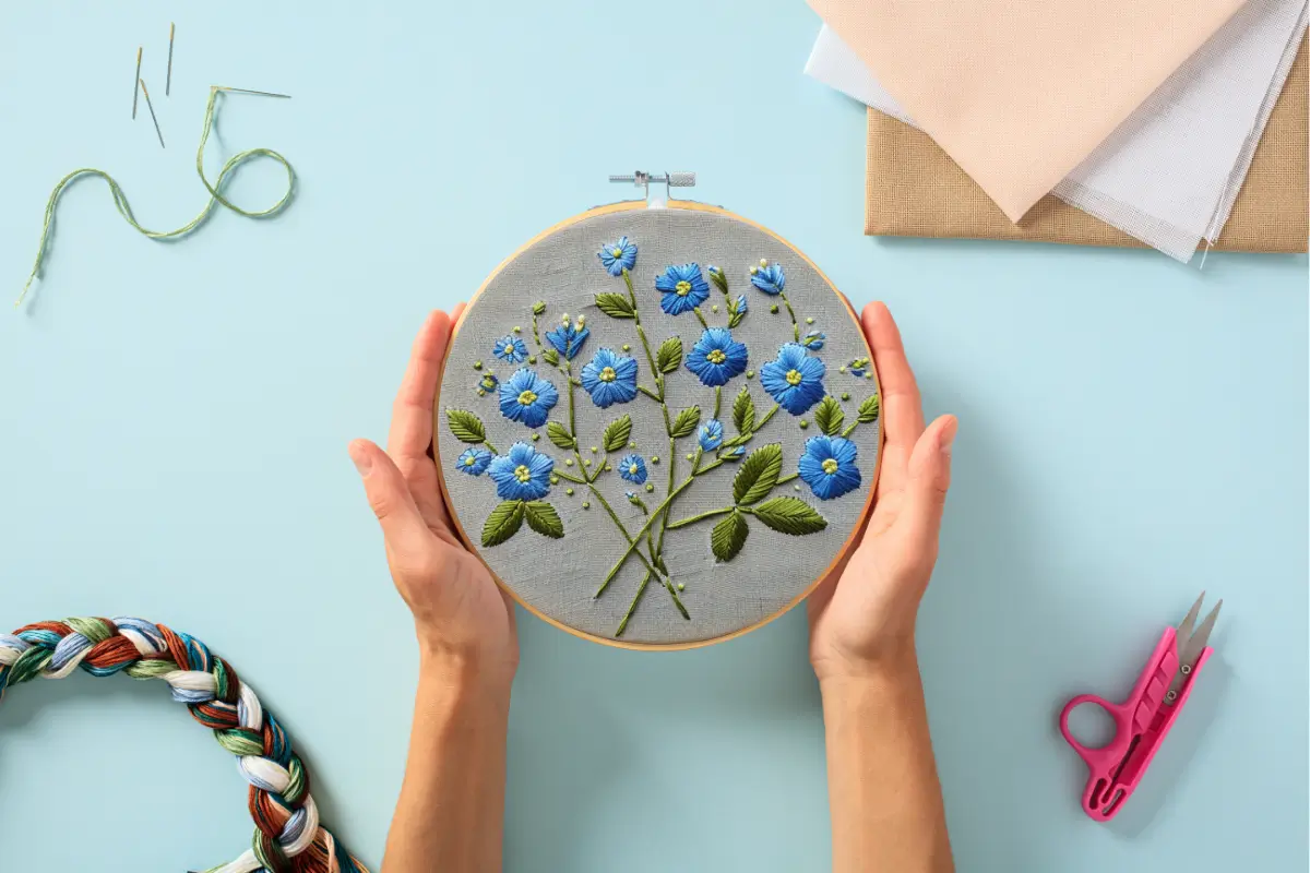 Forget-Me-Not Hand Embroidery Pattern - Perfect for Beginners